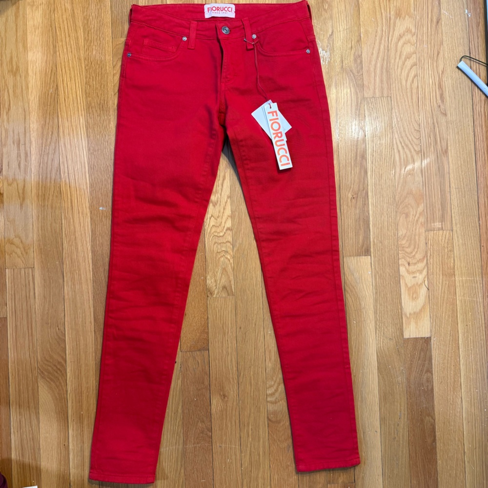 Fiorucci Red Skinny Jeans